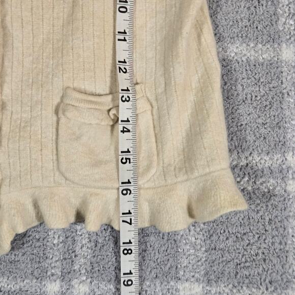 Juicy Couture Y2k Cream ButtonDown Cardigan Ruffles Wool Cashmere Women Size XL - Picture 9 of 9